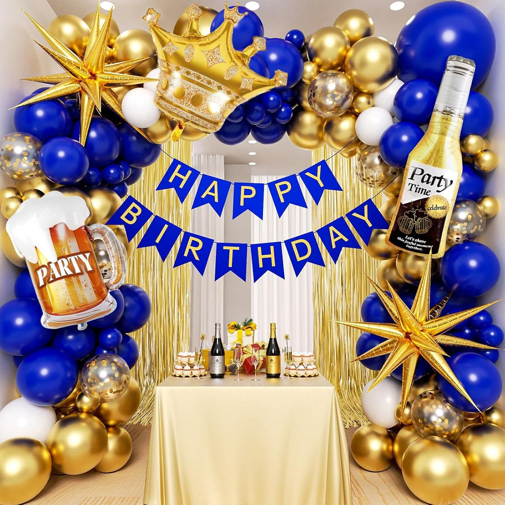 Globos Cortina Decoraciones De Fiestas Para Cumpleaños Azul Para Niños