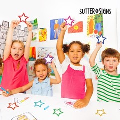 108 PCS Paper Star Cutouts Bulletin Board Classroom Crafts Decor 3×3 Inch