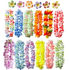 50Pcs Hawaiian Leis for Luau Party Bulk Lays Necklace Multicolour