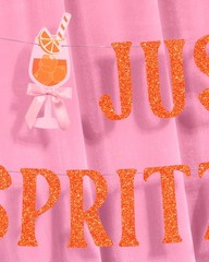 , Just A Spritz Older Banner | Party Decorations, Cocktail Theme, Spritz, Ora…
