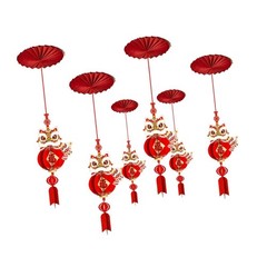 6Pcs Happy New Year Ceiling Decorations 2026 for Home Party Living Room
