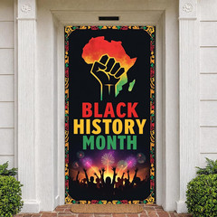 Black History Month Door Cover Banner Decorations African American Festival
