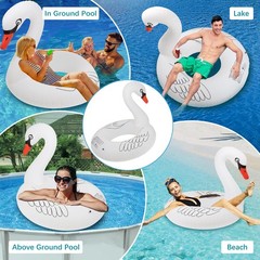 Inflatable Pool Floats, Swan Large Pool Float Water Floaties for Adults, 42» Po