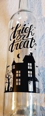 Home Decoration Light Up Bottle Halloween Decal White Wire Lights Trick Or Treat