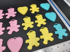 24 Vintage ‘1999 Premium Balloon Acces’ Plastic Balloon Weights Colorful #1668