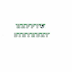 3D Soccer Jointed Happy Birthday Bannner 7 Ft x 8 Inches Plus 59mm Button Badge
