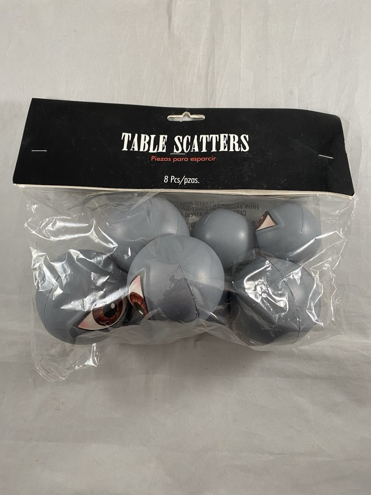 8 Count Eyeball Orbs Halloween Table Scatters Prop Creepy Haunted House Decor