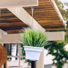 JEMONG 12 Bundles Artificial Grasses Outdoor UV 12Bundles, Green Grass