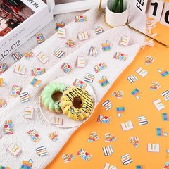 200 PCS Book Theme Confetti Groovy Hippie Paper Double Sided School Decor