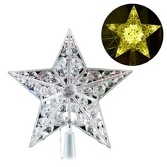 Nordic Christmas Tree Star with LED Light Battery Crystal Bead Treetop