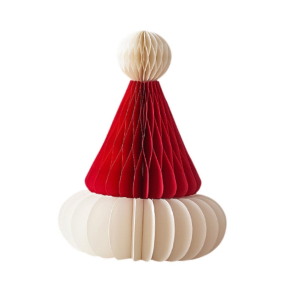 Honeycomb Santa Hat Table Decoration Christmas Tree Ornament for Centerpiece