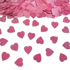 450 PCS Heart Confetti Glittery Rose Gold Love Valentines Day Wedding 1.6 OZ