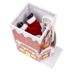 Santa Claus Climbing Chimney Doll Electric Toy With Music Kids Christmas Gift JQ