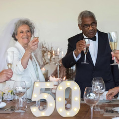 50Th Birthday Decorations for Women Men, Light up Numbers 50 for Party Table Bac