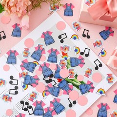 240 PCS Rainbow Denim Overalls Confetti Teacher Classroom Party Decor