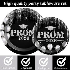 Prom Night 2026 Party Tableware Set – 96PCS Class of 2026