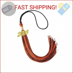 GRADFTY Orange and Black Graduation Tassel 2026 for Grad Cap and Graduation Cere