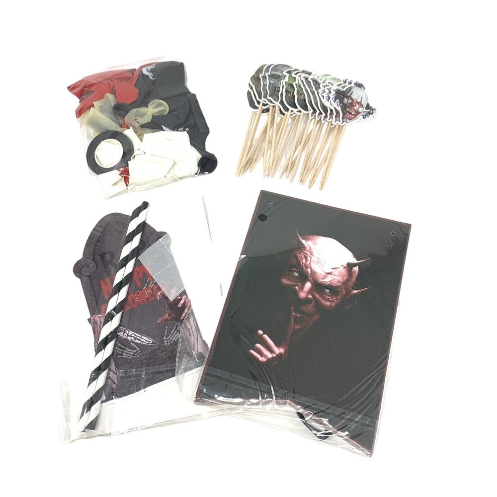 Creepy Halloween Party Decoration Clowns Demons and Monsters Cupcake Toppers