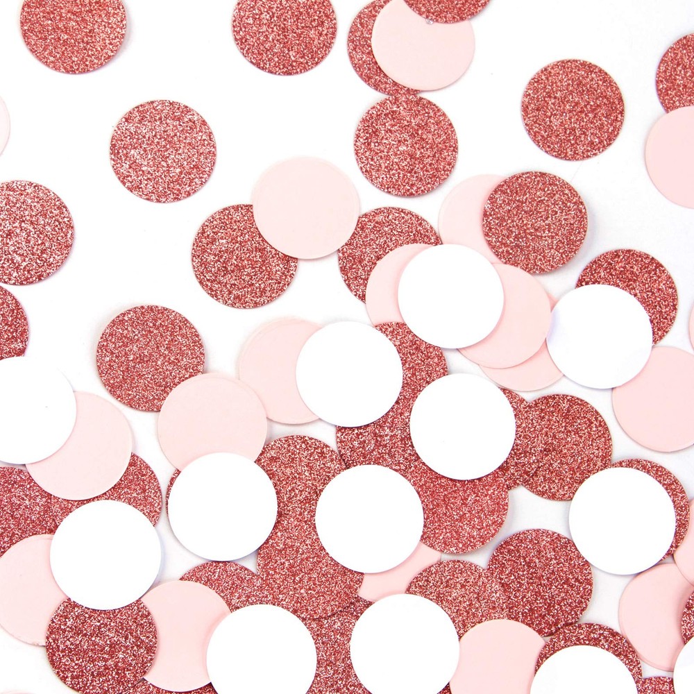 300 PCS Rose Gold Pink White Party Confetti for Wedding Bridal Shower