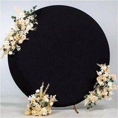 Round Backdrop Cover 7.5ft Wrinkle Free for Photography Wedding Birthday Party
