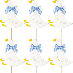Silly Goose Centerpiece Sticks 16PCS Silly Goose Baby Shower Decorations Blue…