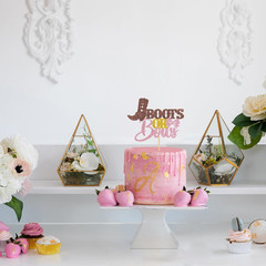 Boots or Bows Cake Topper, Western Theme Baby Shower/Gender Reveal Party Decorat