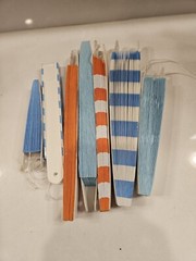 Seven Hanging Paper Fans Decoration Set for Weddings or Birthday – Pinwheels