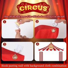 Preboun 3 Pcs Circus Tent Decorations Halloween Circus Carnival Party Decorat…