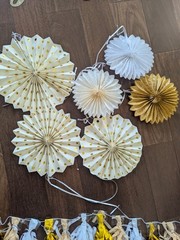 Retirement Party Decorations (Champagne, Gold & Cream)- 32 piece (preassembled)
