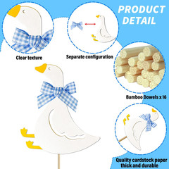 Silly Goose Centerpiece Sticks 16PCS Silly Goose Baby Shower Decorations Blue…