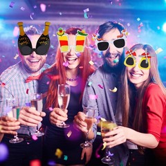 NICOWARM 24 Pcs Funny Party Sunglasses Photo Booth Props for Adults Teens