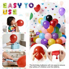 Balloons Decorations，100 Pcs Assorted Colors Balloons 12 inch Latex Round Bal…