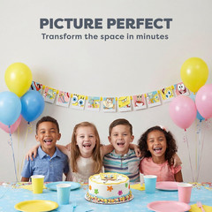 Spongebob Table Cloth and Birthday Banner | Spongebob Birthday Decorations and P