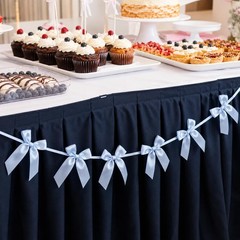 2 Pack Bow Garland Banner, 8.3 ft Pre-Strung Satin Ribbon Bow Decorations for…