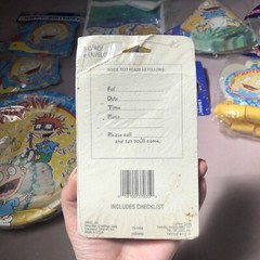 Designware 1998 Rugrats Vintage Party Decor Banner Hats Cards Bags Plates NEW