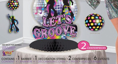Disco Party Decoration Kit party props photo booth backdrop dance 10pc skate