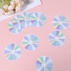 8 Packs CD Decor CD Disco Banner, 2000S Party Decorations Y2K Party Decorations