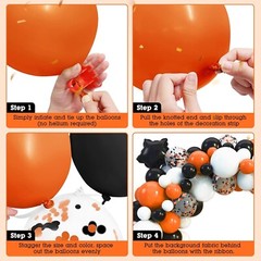 Orange Graduation Photo Backdrop Banner And Balloons Garland Class of 2025 De…