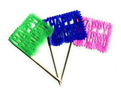 Set of 24 Pcs Multi-Colored Mini Mexican Paper Papel Picado Tissue Banner Fla…