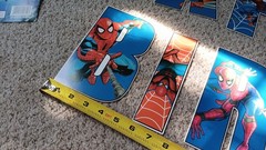 Spider-Man Birthday Banner Backdrop Letters Tablecloth 3 Set