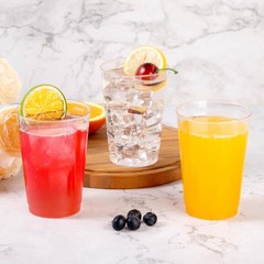 Goodluck 200PCS 12oz Clear Plastic Cups for Party, Disposable Clear Plastic C…