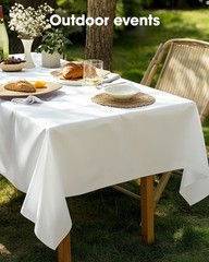 Pureegg Plastic Table Cloth Disposable 8 Pack, 54 x 108 Inch Table Cloths, Pa…