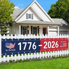 250th Anniversary USA Banner Flag, America 1776-2026 250 Years USA Birthday A…