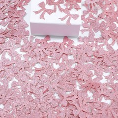 300 PCS Pink Bow Bachelor Party Confetti Shes Tying The Knot Glitter Decor