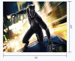 Black Panther Backdrop 7x5ft Vinyl Photo Background Party Decor
