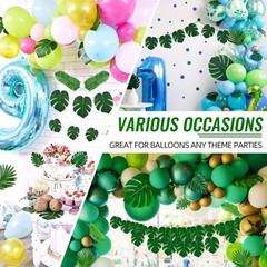 Palonu 110PCS Artificial Tropical Palm Leaves Monstera Decor
