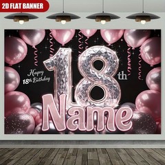 1pc Personalized 18th Birthday Banner Custom Number 18 Balloon Party Decoration❀