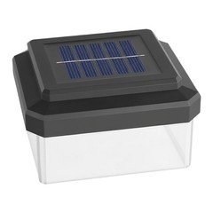 Solar Fence Light LED Mounts Easily on Rod Mat Fence Posts Black Color