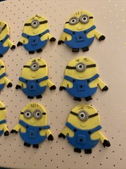 Minion Embellishments / Cold Porcelain minions /Cupcake Decor