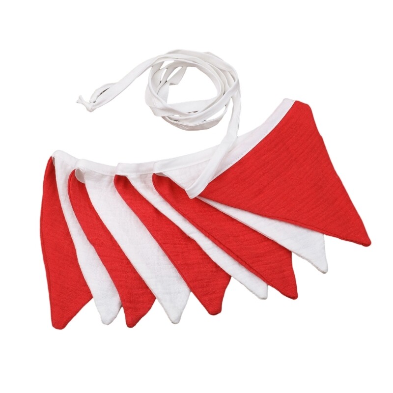 Modern Triangle Garlands Cotton Bunting Flags for Babies Shower Party Decoration